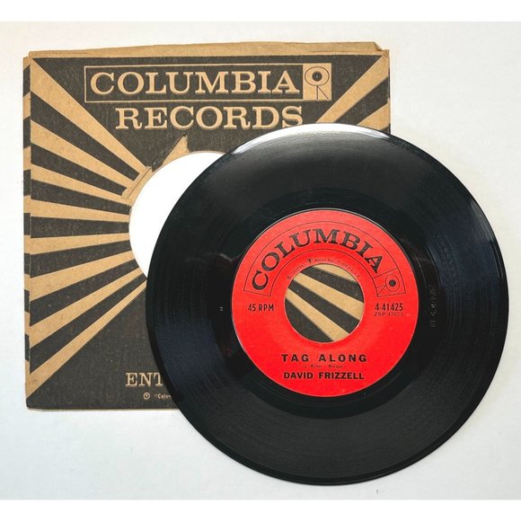 David Frizzell I Hang My Head and Cry / Tag Along 45 Rockabilly Columbia 41425 - Picture 3 of 4